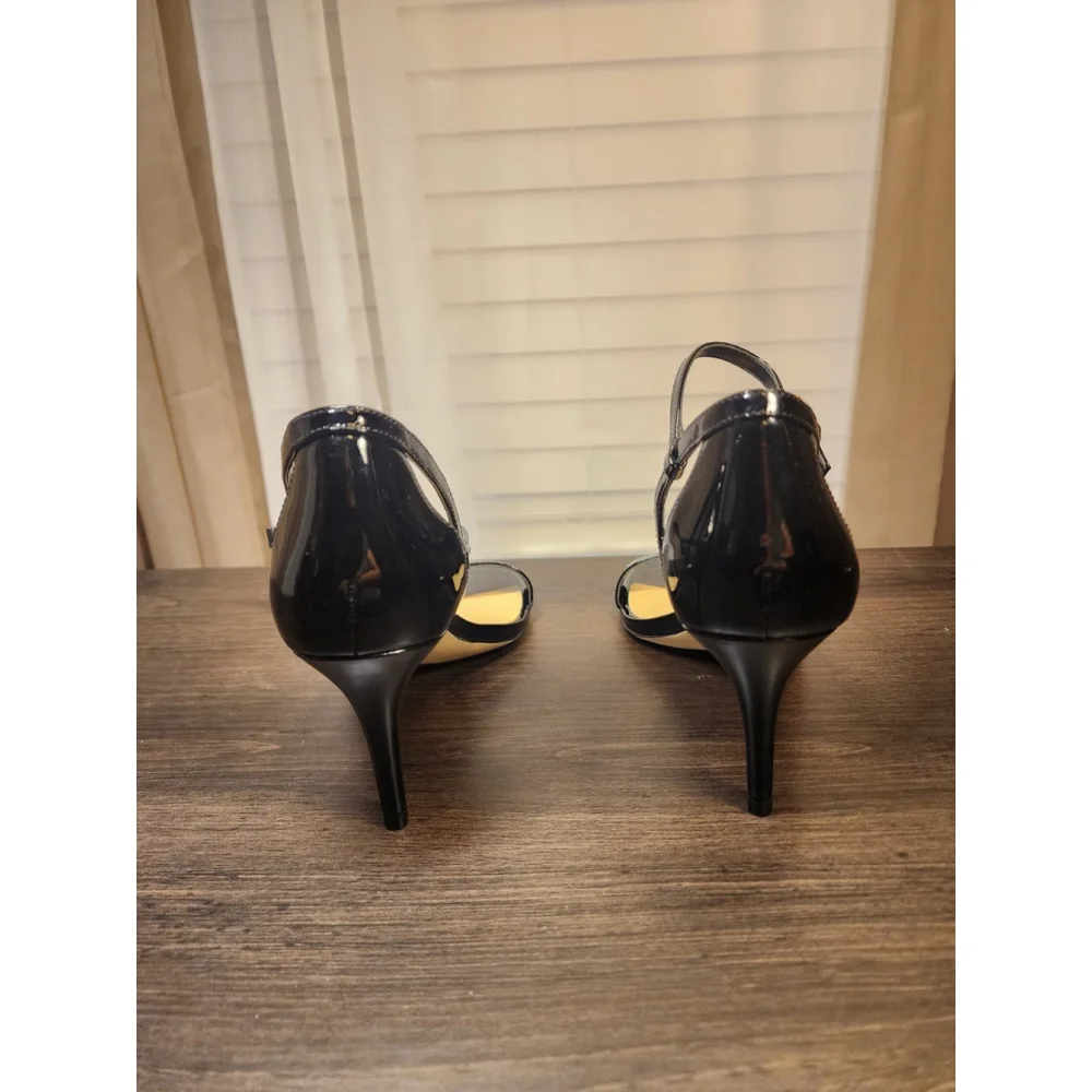 MICHAEL KORS Classic Leather Ankle Strap Stiletto Heel Sandals 9.5 M